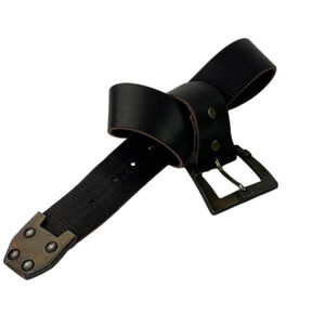 Super cool black leather belt